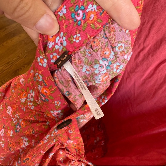 Free People "Petunia" Backless Midi Dress Quilted Front 100% Cotton - Picture 7 of 7